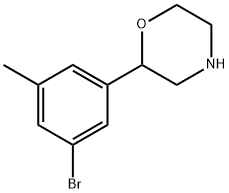 2-(3-BROMO-5-METHYLPHENYL)MORPHOLINE, 1522062-53-8, 结构式