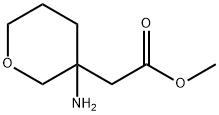 2-(3-氨基四氢-2H-吡喃-3-基)乙酸甲酯 结构式