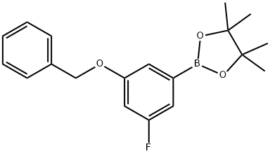 2-(3-Benzyloxy-5-fluoro-phenyl)-4,4,5,5-tetramethyl-[1,3,2]dioxaborolane Structure