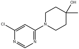 1-(6-chloropyrimidin-4-yl)-4-methylpiperidin-4-ol Struktur