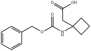Cyclobutaneacetic acid, 1-[[(phenylmethoxy)carbonyl]amino]- Struktur