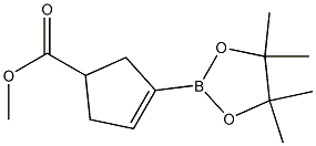 methyl 3-(4,4,5,5-tetramethyl-1,3,2-dioxaborolan-2-yl)cyclopent-3-ene-1-carboxylate Struktur