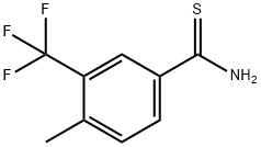 4-methyl-3-(trifluoromethyl)benzene-1-carbothioamide 化学構造式