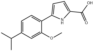 5-(4-Isopropyl-2-methoxyphenyl)-1H-pyrrole-2-carboxylic acid,1539112-22-5,结构式