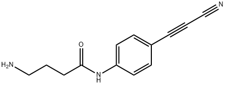 4-amino-N-(4-(2-cyanoethynyl)phenyl)butanamide 化学構造式