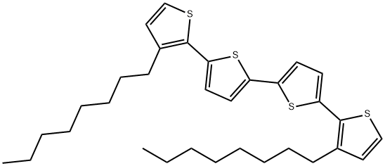 3,3'''-dioctyl-2,2':5',5'':2'',2'''-quaterthiophene 化学構造式