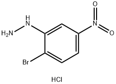 (2-bromo-5-nitrophenyl)hydrazine hydrochloride 结构式