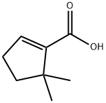 5,5-dimethylcyclopent-1-ene-1-carboxylic acid Structure