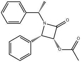 2-Azetidinone, 3-(acetyloxy)-4-phenyl-1-[(1S)-1-phenylethyl]-, (3R,4S)-, 154428-10-1, 结构式