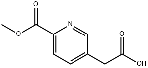 2-(6-(甲氧基羰基)吡啶-3-基)乙酸,154586-80-8,结构式