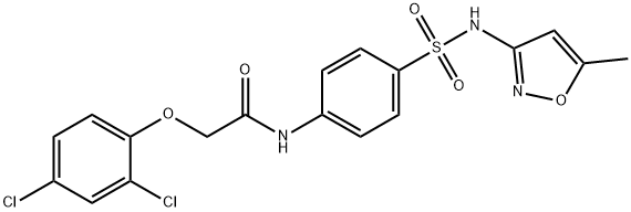 2-(2,4-dichlorophenoxy)-N-(4-{[(5-methyl-3-isoxazolyl)amino]sulfonyl}phenyl)acetamide,154820-82-3,结构式