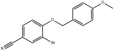 3-Bromo-4-(4-methoxybenzyloxy)-benzonitrile Structure