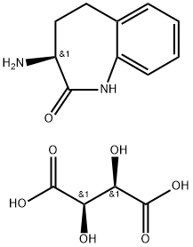 (3S)-3-Amino-1,3,4,5-tetrahydro-2H-1-benzazepin-2-one L(+)-Tartaric acid,155300-49-5,结构式