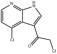2-氯-1-{4-氯-1H-吡咯并[2,3-B]吡啶-3-基}乙烷-1-酮 结构式