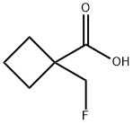 1-(fluoromethyl)cyclobutane-1-carboxylic acid Struktur