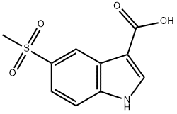 5-(methylsulfonyl)-1H-indole-3-carboxylic acid,1554072-83-1,结构式