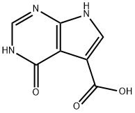 4-hydroxy-7H-pyrrolo[2,3-d]pyrimidine-5-carboxylic acid Struktur