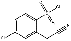 4-chloro-2-(cyanomethyl)benzene-1-sulfonyl chloride 化学構造式
