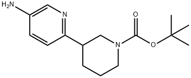 tert-butyl 3-(5-aminopyridin-2-yl)piperidine-1-carboxylate 化学構造式