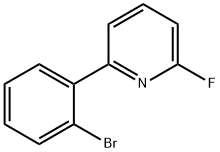 2-Fluoro-6-(2-bromophenyl)pyridine 化学構造式