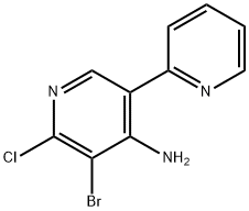 4-Amino-2-chloro-3-bromo-5,2'-bipyridine Structure