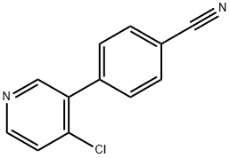 4-(4-CHLOROPYRIDIN-3-YL)BENZONITRILE 结构式