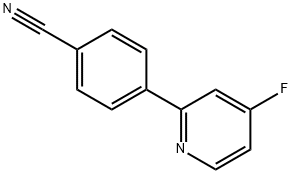 4-Fluoro-2-(4-cyanophenyl)pyridine 化学構造式