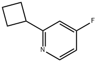 4-Fluoro-2-(cyclobutyl)pyridine 化学構造式