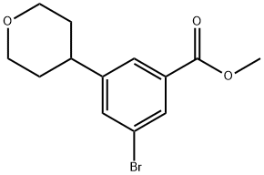 3-BROMO-5-(OXAN-4-YL)BENZOIC ACID METHYL ESTER Structure