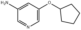 3-AMINO-5-(CYCLOPENTOXY)PYRIDINE 化学構造式