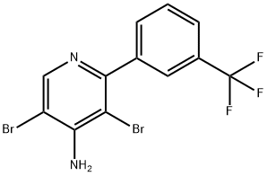 4-Amino-3,5-dibromo-2-(3-trifluoromethylphenyl)pyridine 结构式