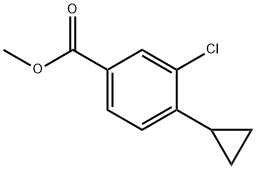 3-CHLORO-4-CYCLOPROPYLBENZOIC ACID METHYL ESTER 化学構造式