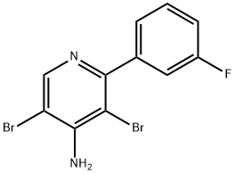 4-Amino-3,5-dibromo-2-(3-fluorophenyl)pyridine Structure