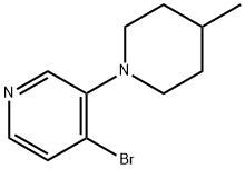 4-BROMO-3-(4-METHYLPIPERIDIN-1-YL)PYRIDINE Struktur