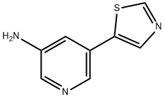 3-AMINO-5-(5-THIAZOLYL)PYRIDINE,1563534-22-4,结构式