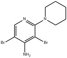 4-Amino-3,5-dibromo-2-(piperidino)pyridine,1563534-38-2,结构式