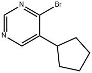 4-Bromo-5-(cyclopentyl)pyrimidine Structure