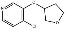 4-Chloro-3-(tetrahydrofuran-3-yloxy)pyridine 结构式