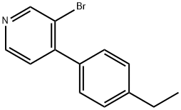 3-Bromo-4-(4-ethylphenyl)pyridine,1563534-96-2,结构式