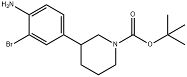 TERT-BUTYL 3-(3-BROMO-4-AMINOPHENYL)PIPERIDINE-1-CARBOXYLATE Structure