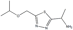 1-{5-[(propan-2-yloxy)methyl]-1,3,4-thiadiazol-2-yl}ethan-1-amine 化学構造式