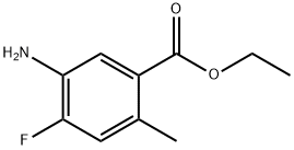 5-氨基-4-氟-2-甲基苯甲酸乙酯, 1566144-55-5, 结构式