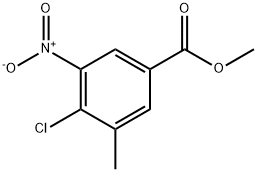 methyl 4-chloro-3-methyl-5-nitrobenzoate Struktur