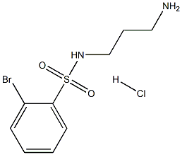 N-(3-aminopropyl)-2-bromobenzene-1-sulfonamide hydrochloride Structure