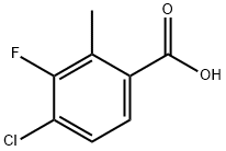 4-Chloro-3-fluoro-2-methylbenzoic acid Struktur