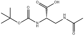3-乙酰氨基-N-BOC-L-丙氨酸 结构式