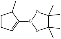 4,4,5,5-tetramethyl-2-(5-methylcyclopent-1-enyl)-1,3,2-dioxaborolane Struktur
