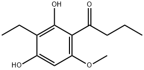 1-Butanone, 1-(3-ethyl-2,4-dihydroxy-6-methoxyphenyl)- Structure