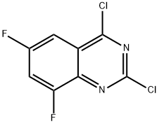 2,4-二氯-6,8-二氟喹唑啉, 1598138-90-9, 结构式