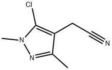 2-(5-chloro-1,3-dimethyl-1H-pyrazol-4-yl)acetonitrile Struktur